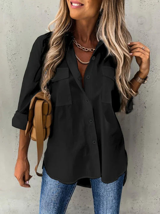 Blusa abotonada de mujer