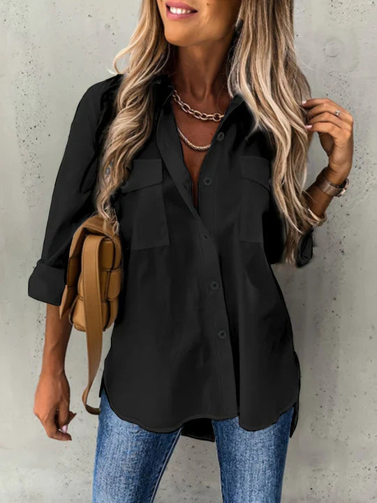 Blusa abotonada de mujer