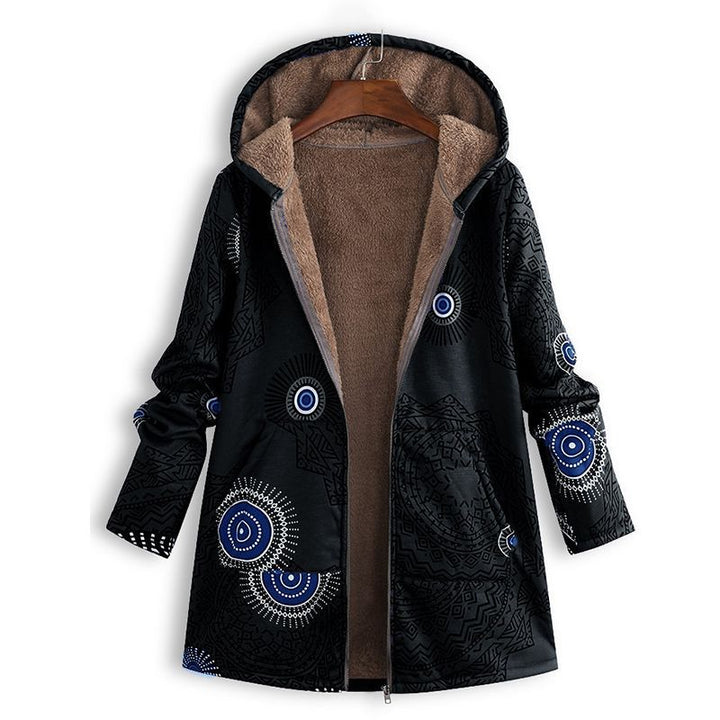 Chaqueta larga de primavera para mujer con capucha y bolsillos delanteros