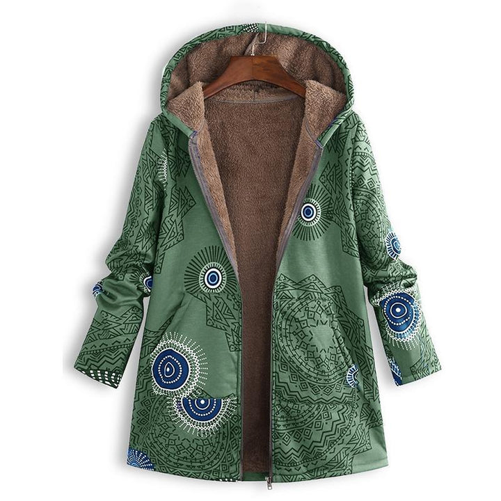 Chaqueta larga de primavera para mujer con capucha y bolsillos delanteros