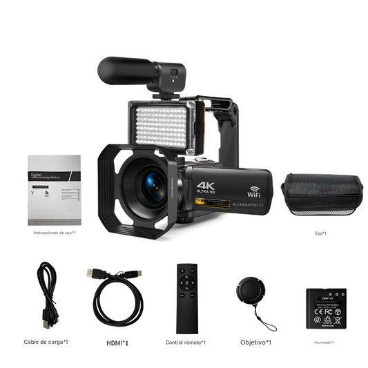 Videocámara 8K: Kit completo para crear fotos de 64 MP con conexión wifi