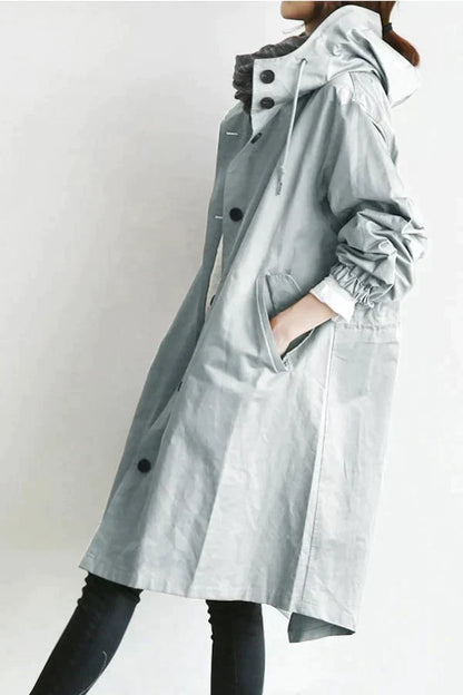 Abrigo impermeable Maris de largo medio y gran tamaño