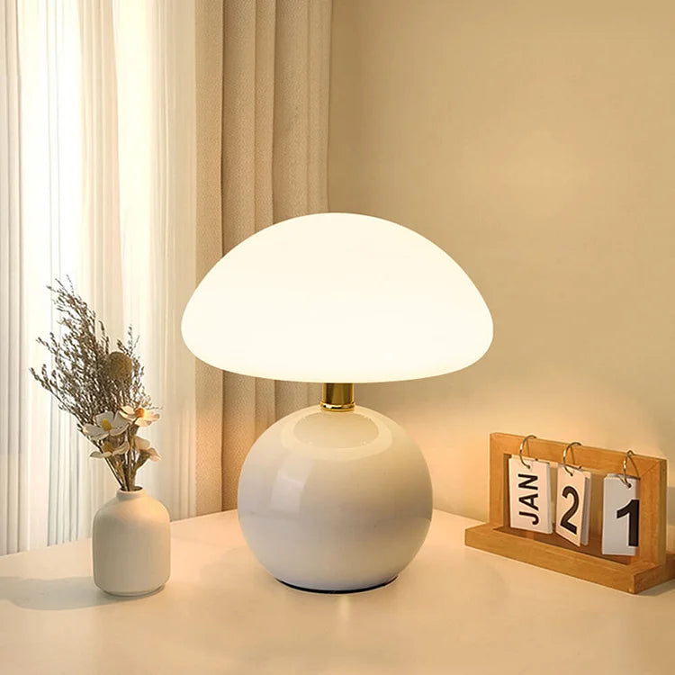 LumiChampi - Lámpara de Mesa Estilo Francés
