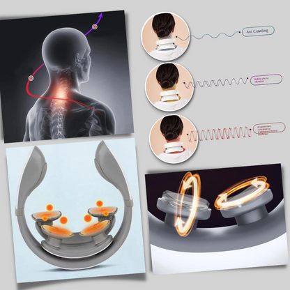 Masajeador de cuello y hombros de cuatro cabezales