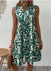 Elegante vestido de verano con cuello en V y silueta femenina