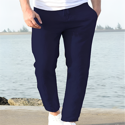 Pantalones de verano de lino para hombre