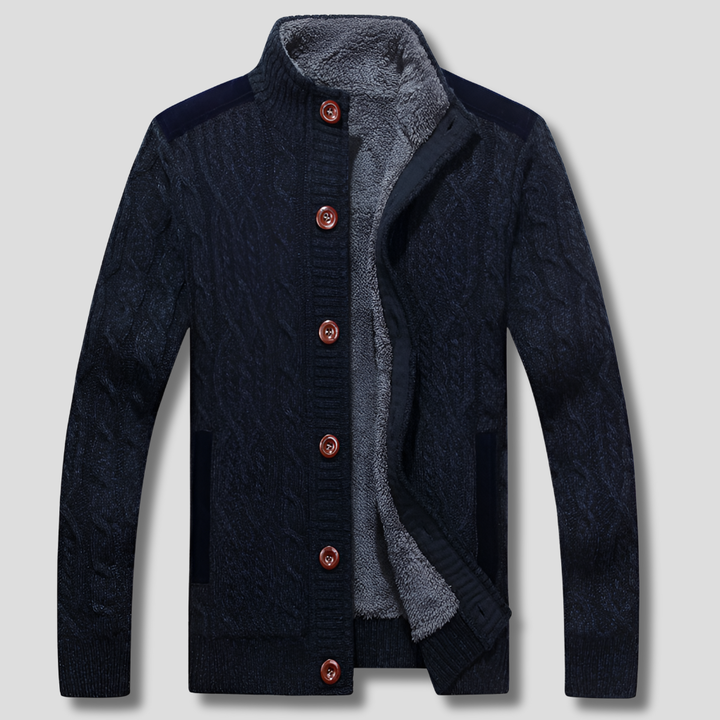 Cárdigan forrado de felpa para hombre