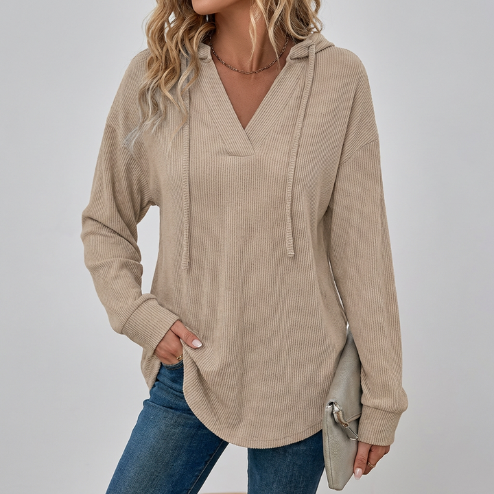 Sudadera Oversized con Cuello en V