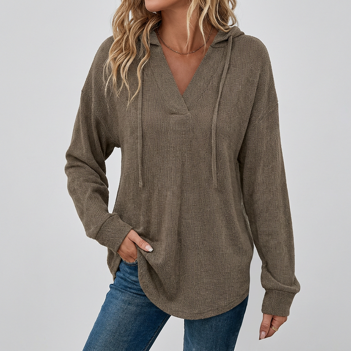 Sudadera Oversized con Cuello en V
