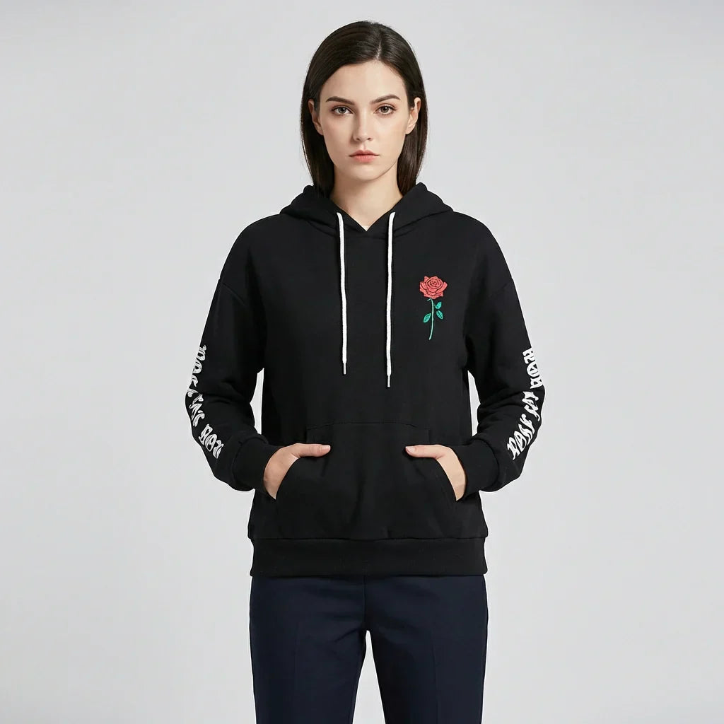 Sudadera con capucha de pullover con bolsillo canguro para hombres