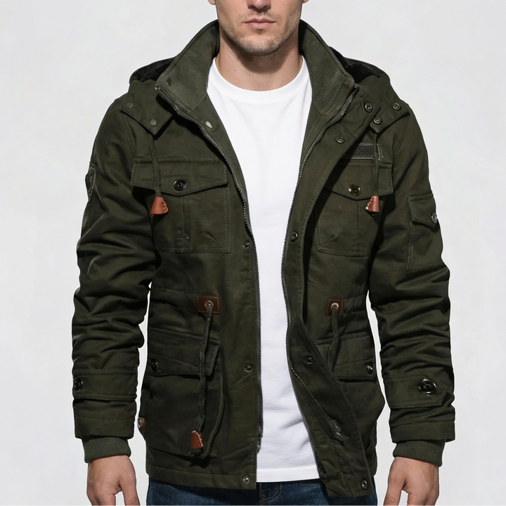 Chaqueta de Invierno Forrada de Forro Polar para Hombres