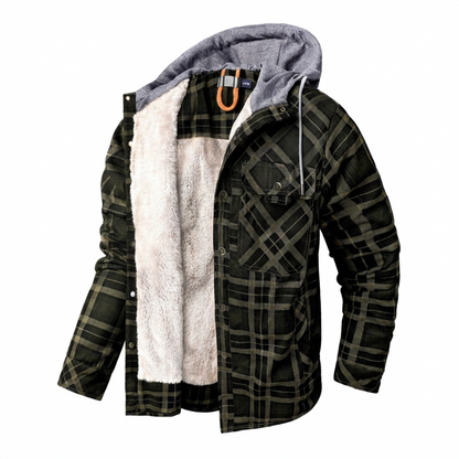 Camisa de Cuadros con Capucha para Hombre, Estilo Casual y Atemporal