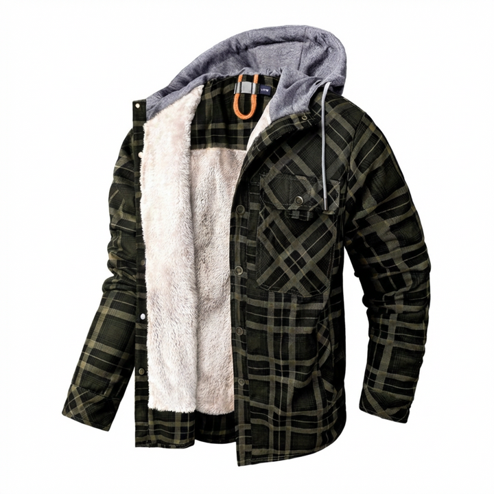 Camisa de Cuadros con Capucha para Hombre, Estilo Casual y Atemporal