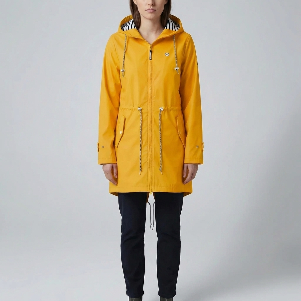 Chaqueta Exterior con Capucha Repelente al Agua para Mujeres