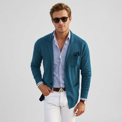 Blazer de hombre con bolsillos casuales con solapa para hombre