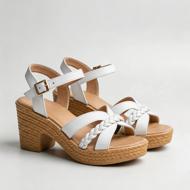 Sandalia Gladiador de Plataforma con Correa Woven para Mujeres
