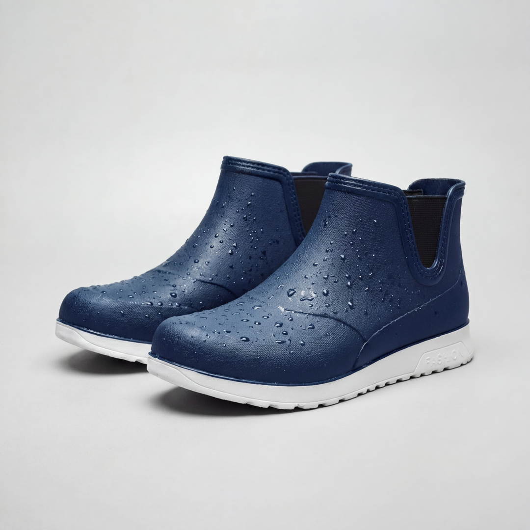 Botas de Lluvia Ankle Impermeables Sin Cordones