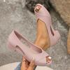 Sandalía Peep-Toe con Tacón Bloque para Mujeres