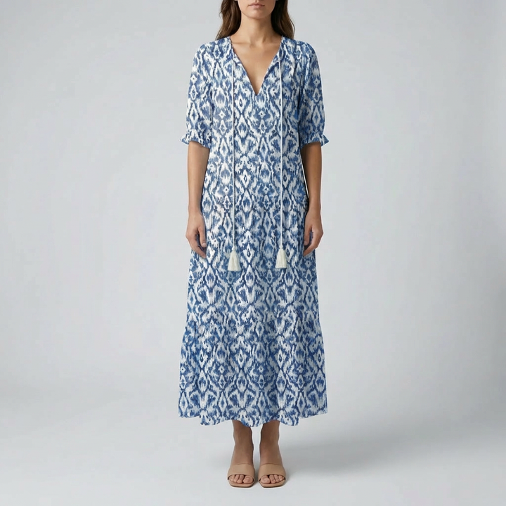 Vestido Maxi Boho con Estampado Floral