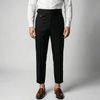Pantalones de pata recta con pliegues para hombres