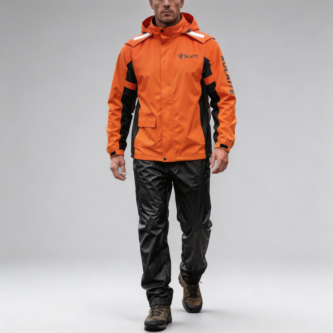 Traje de Lluvia con Capucha de Dos Piezas