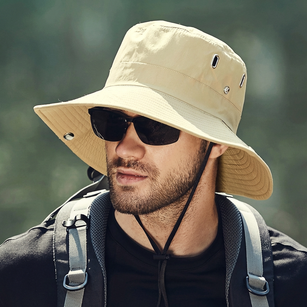 Sombrero con protección UV para senderismo y playa