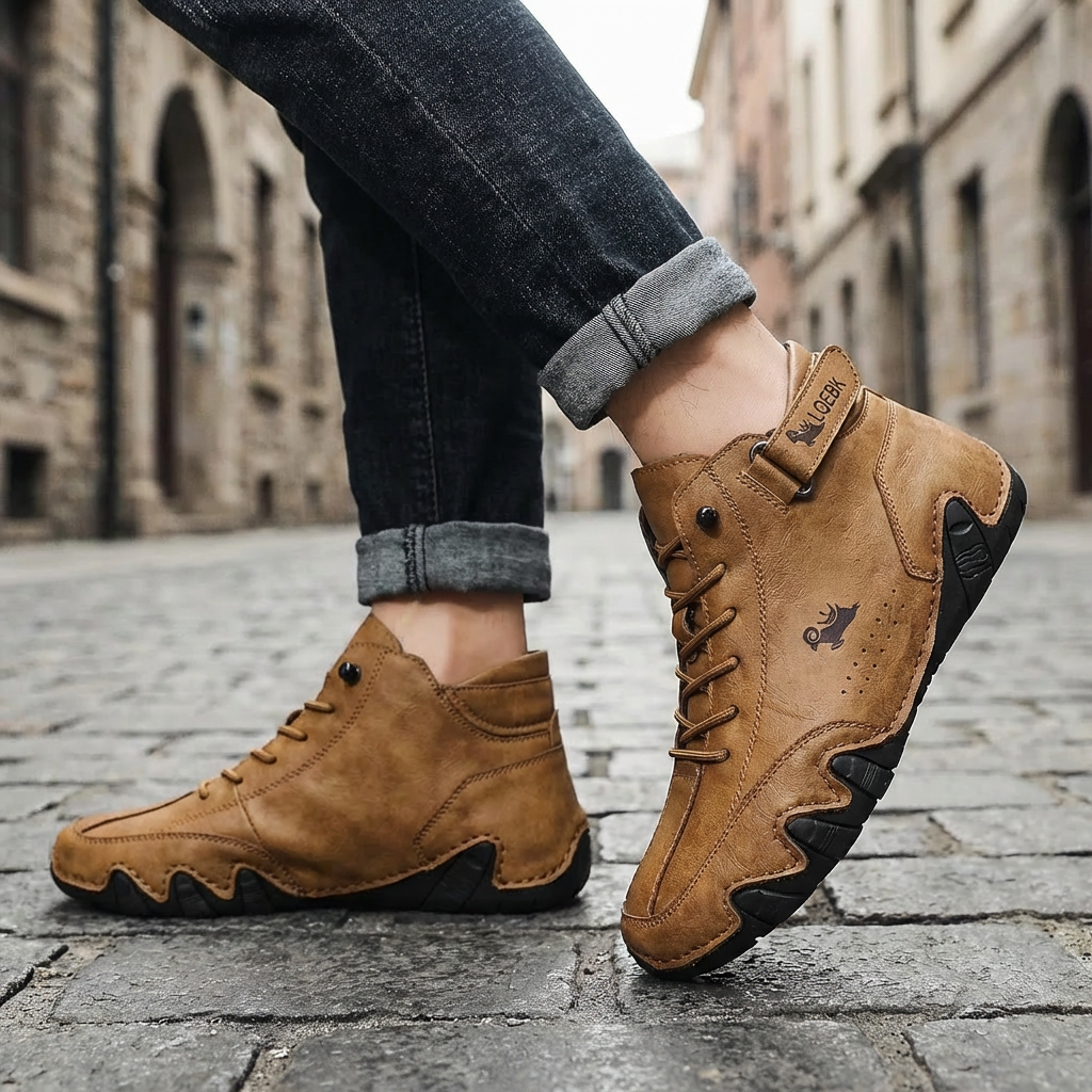 Zapato Ortopédico de Caminar con Cordones para Hombres