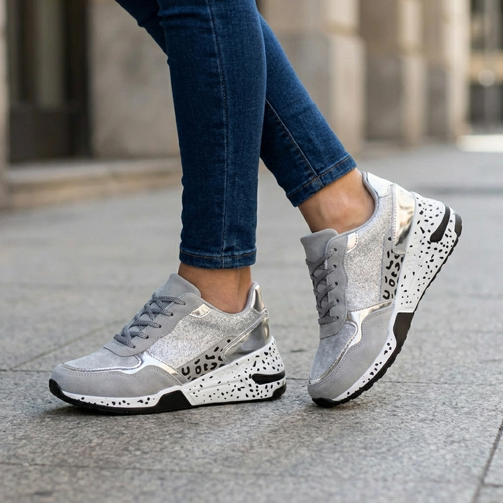 Zapatilla Mujer Impresa con Cordones
