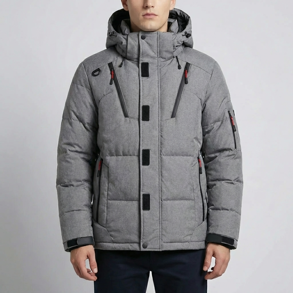 Chaqueta de Invierno Aislada con Capucha para Hombres