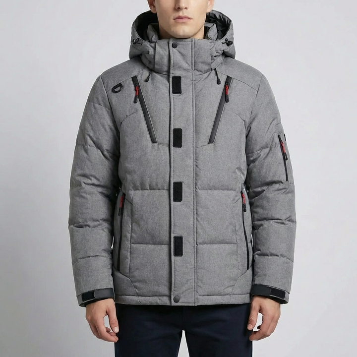 Chaqueta de Invierno Aislada con Capucha para Hombres