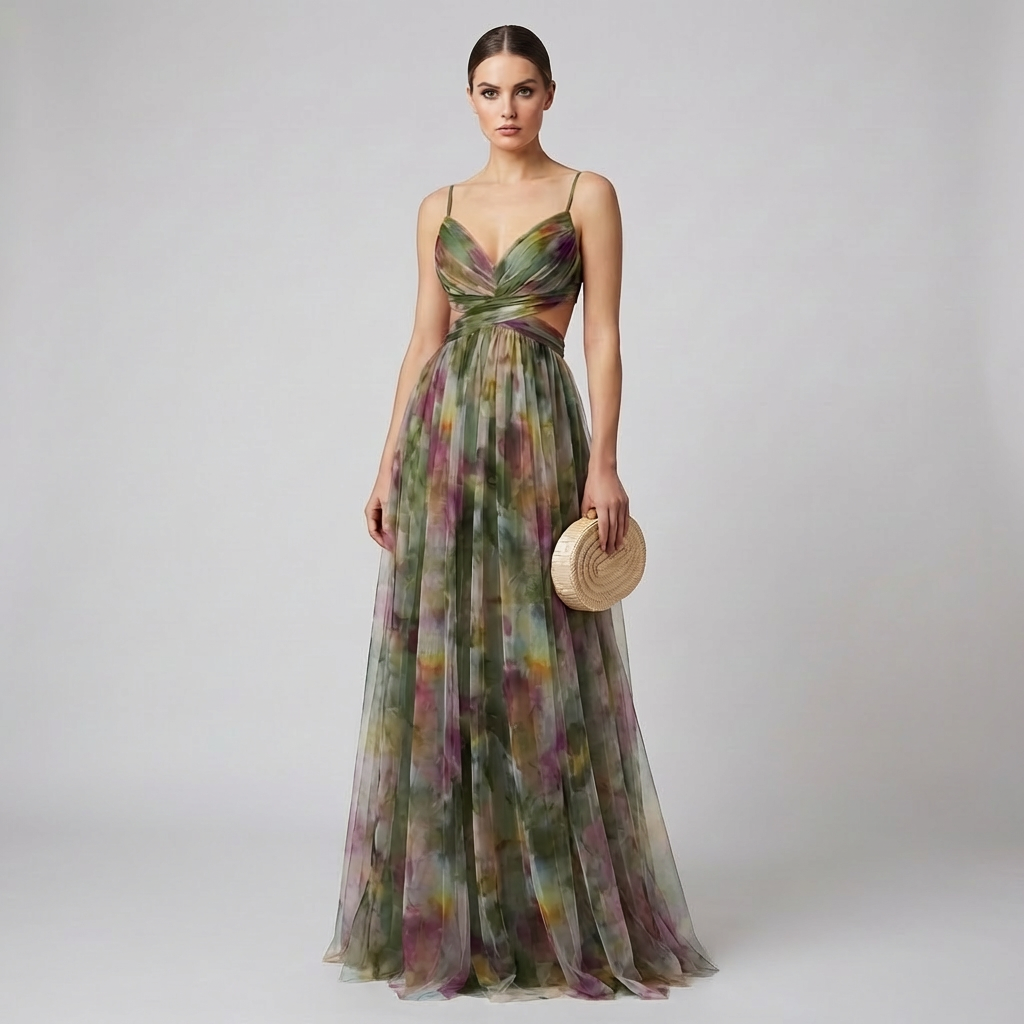 Vestido Maxi Sexy con Corte Hueco para Mujeres