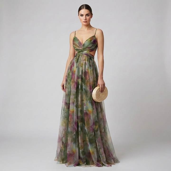 Vestido Maxi Sexy con Corte Hueco para Mujeres