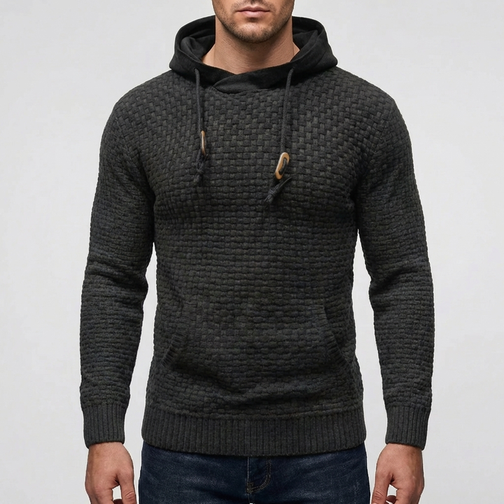 Sudadera con Capucha para Hombres con Textura de Gofre