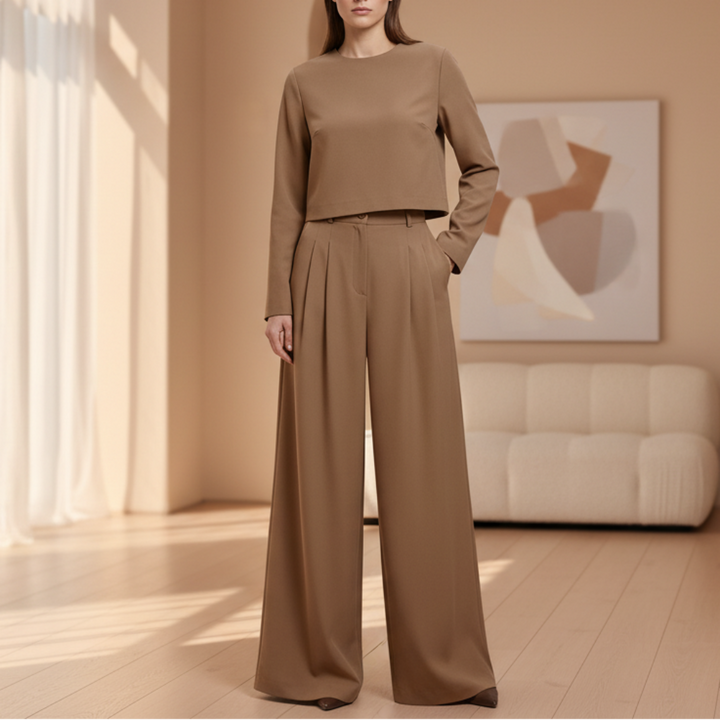 Conjunto Palazzo Elegante de Dos Piezas para Mujeres