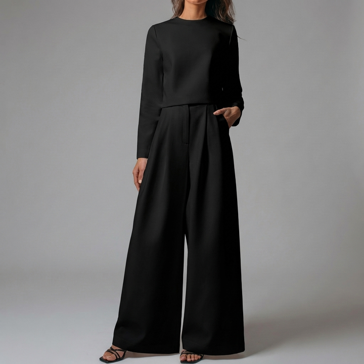 Conjunto Palazzo Elegante de Dos Piezas para Mujeres