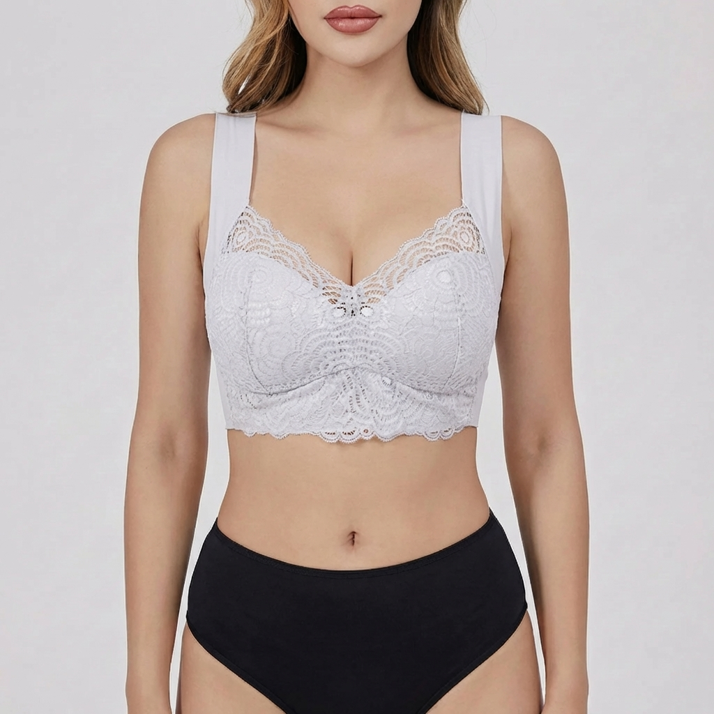 Sostén Push-Up Sin Alambres Con Detalle De Encaje
