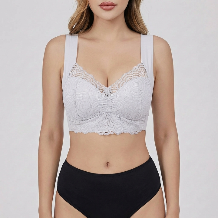 Sostén Push-Up Sin Alambres Con Detalle De Encaje