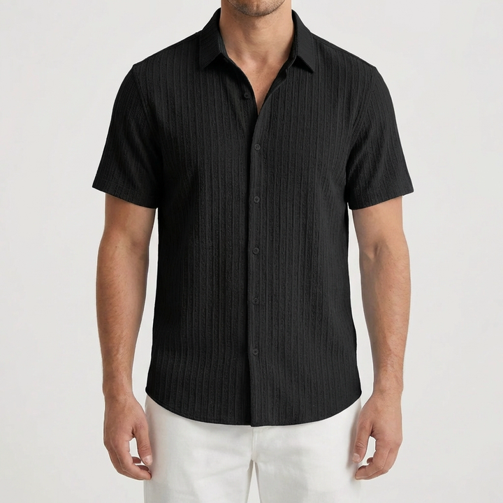Camisa de Manga Corta con Botones para Hombres