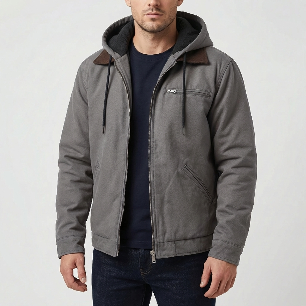 Chaqueta con Capucha con Forro de Polar para Hombres