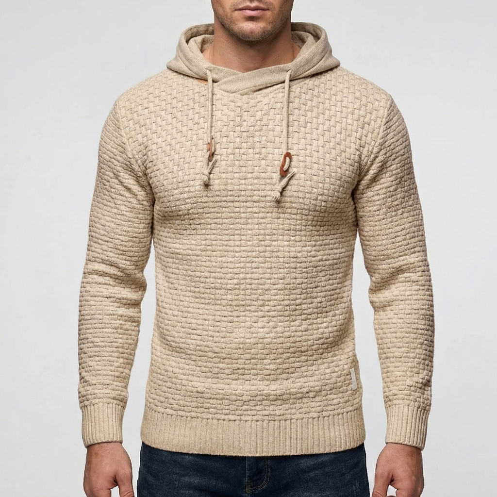 Sudadera con Capucha para Hombres con Textura de Gofre