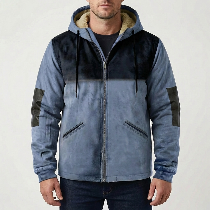 Chaqueta con Capucha con Cremallera para Hombres