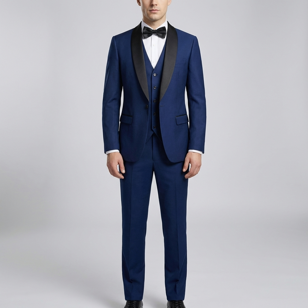 Conjunto de traje formal de 3 piezas ajustado