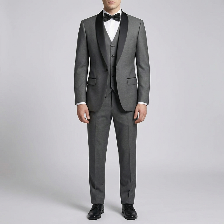 Conjunto de traje formal de 3 piezas ajustado