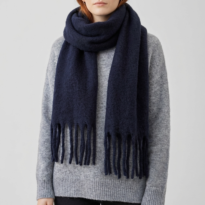 Bufanda Larga con Franjas de Tassel