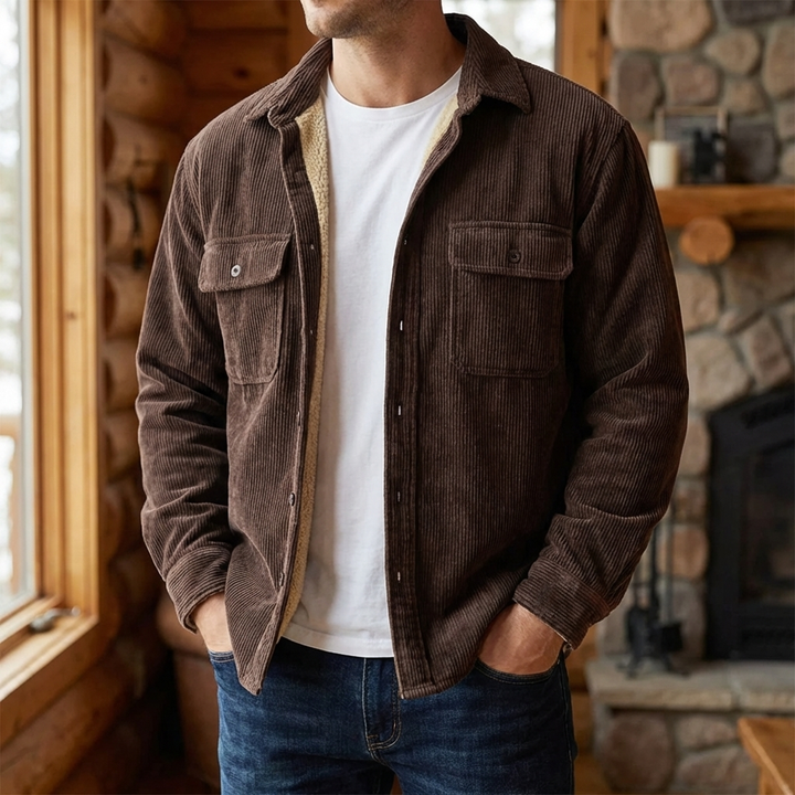 Chaqueta Casual Vintage Cálida para Hombres