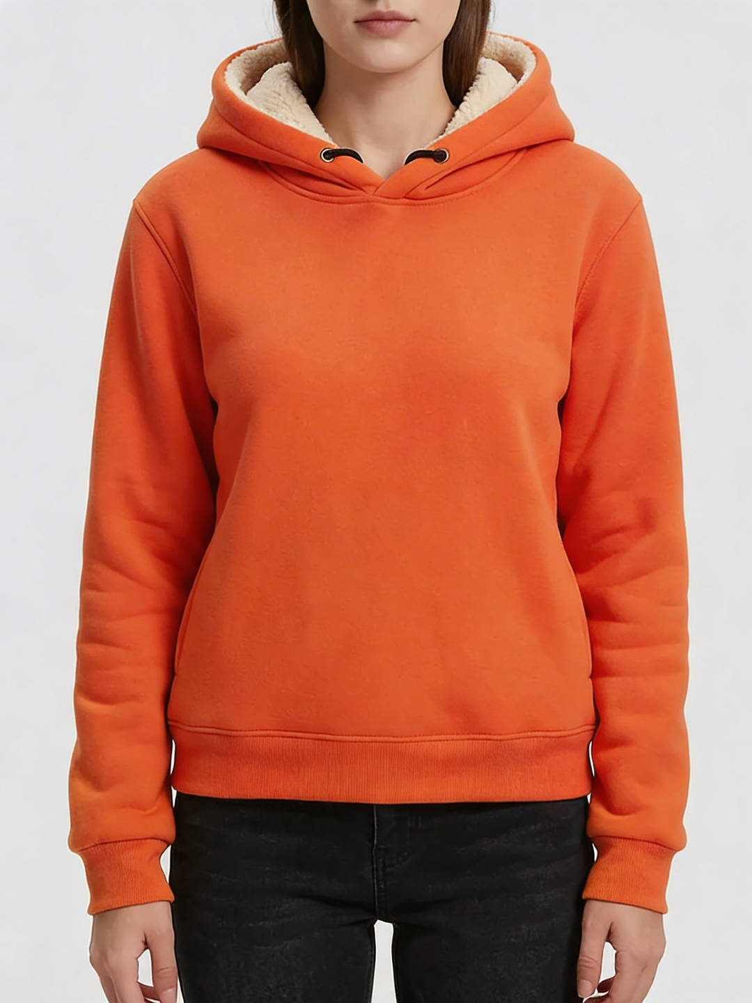 Sudadera con Capucha Forrada de Polar para Mujeres