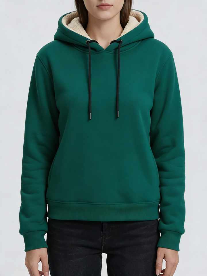 Sudadera con Capucha Forrada de Polar para Mujeres