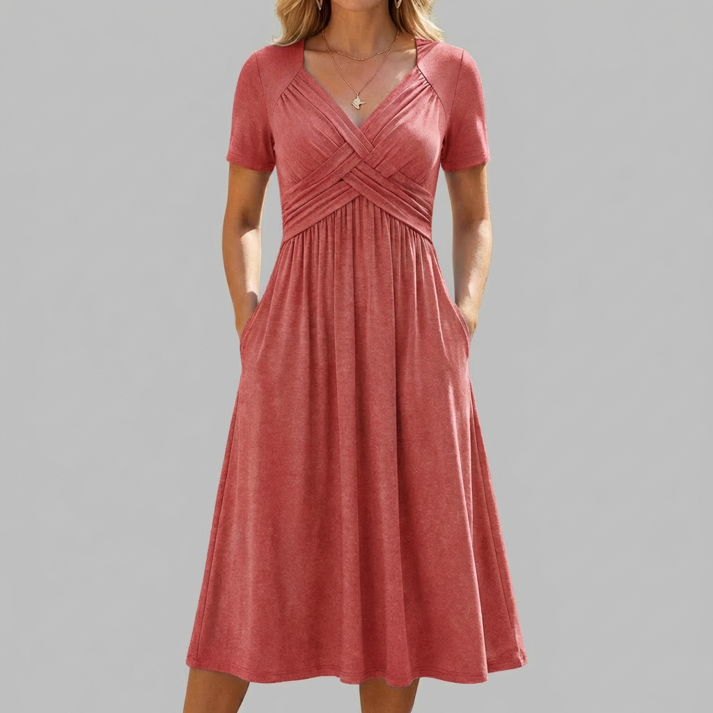 Vestido Corto Cruzado para Mujeres