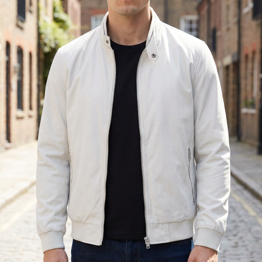 Chaqueta con Cremallera Estilo Bomber Deportiva para Hombres