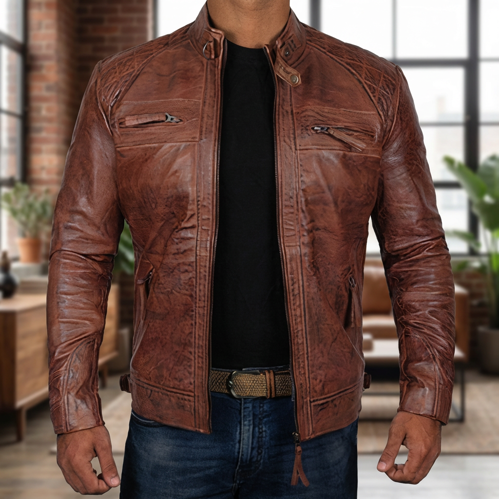 Chaqueta de Motocicleta Resistente para Hombres